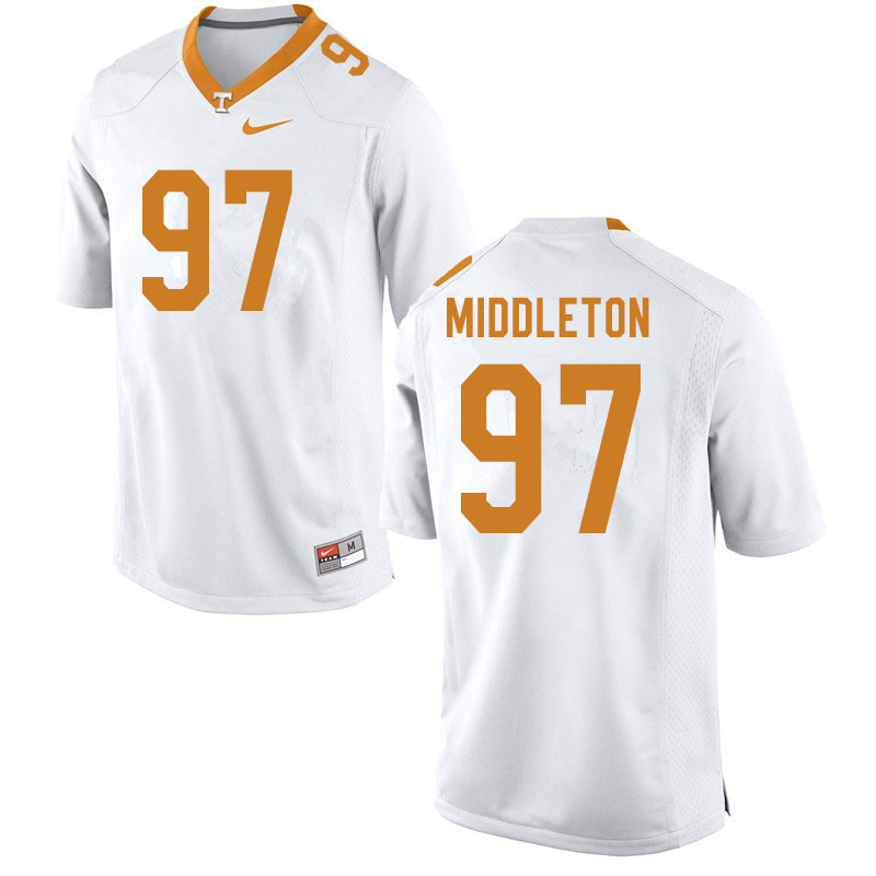 Men #97 Darel Middleton Tennessee Volunteers College Football Jerseys Sale-White - Click Image to Close